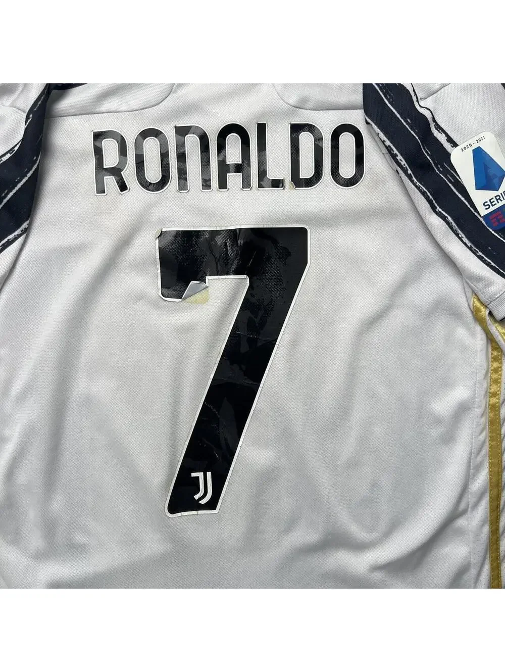 Y2K White Adidas Juventus Ronaldo 2020/21 Soccer Jersey